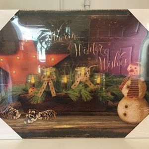 Lighted Winter Wall Hanging